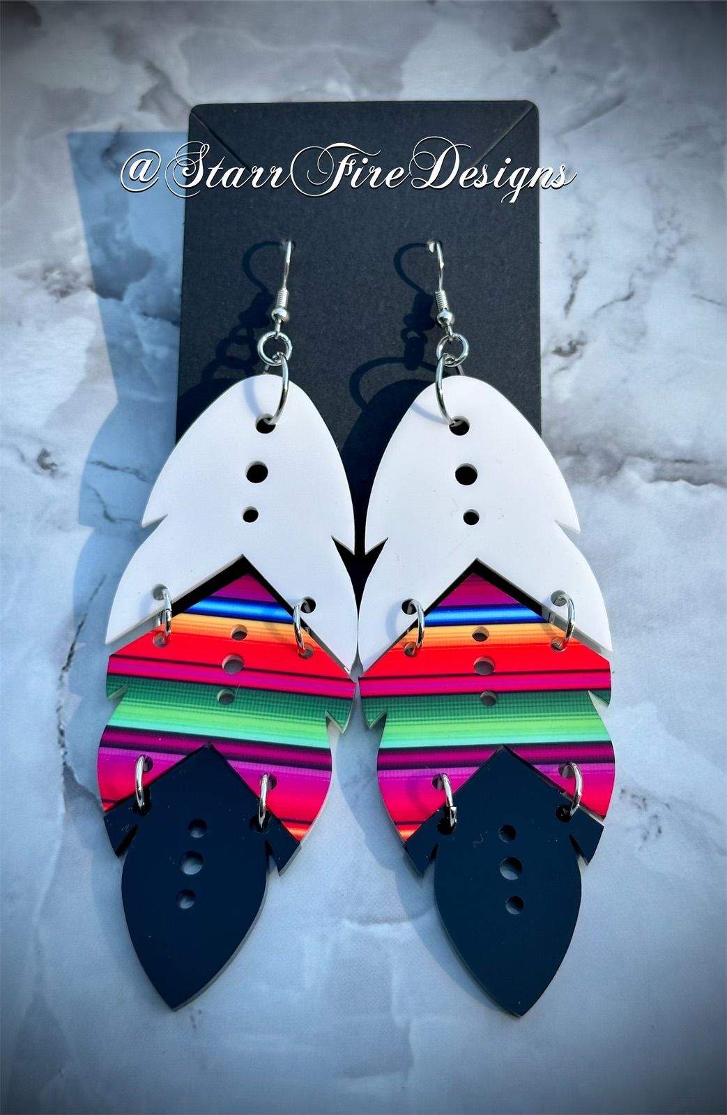 Acrylic Feather Earrings