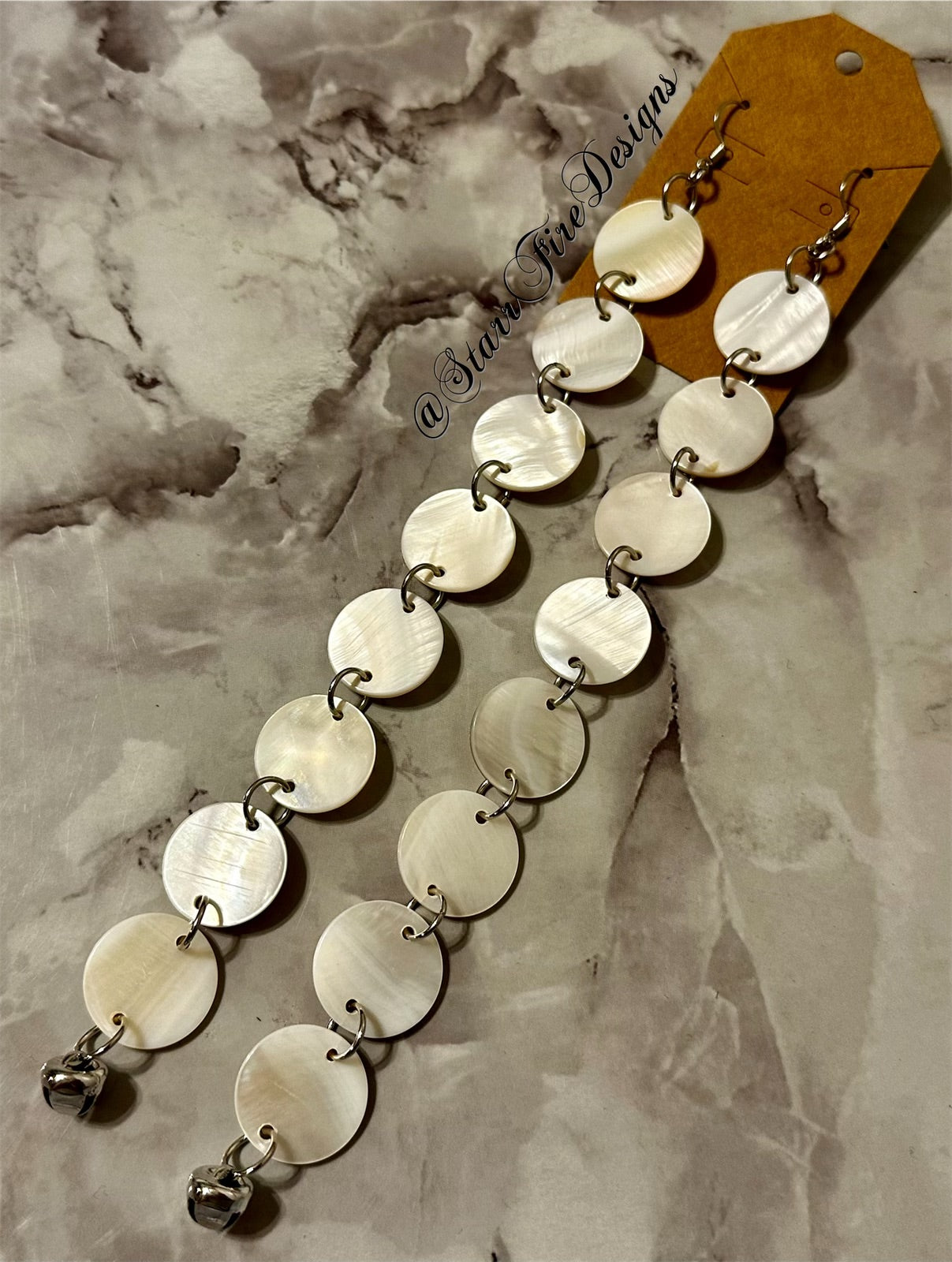 8 Tier Shell Disc Earrings