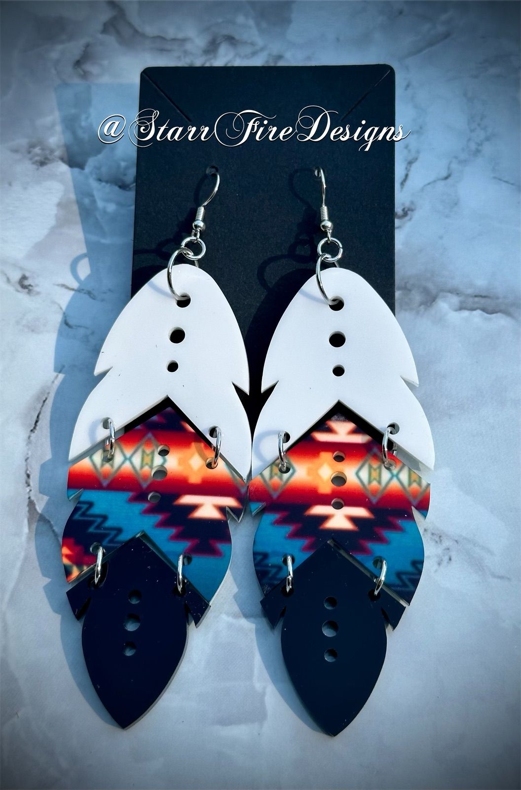 Acrylic Feather Earrings