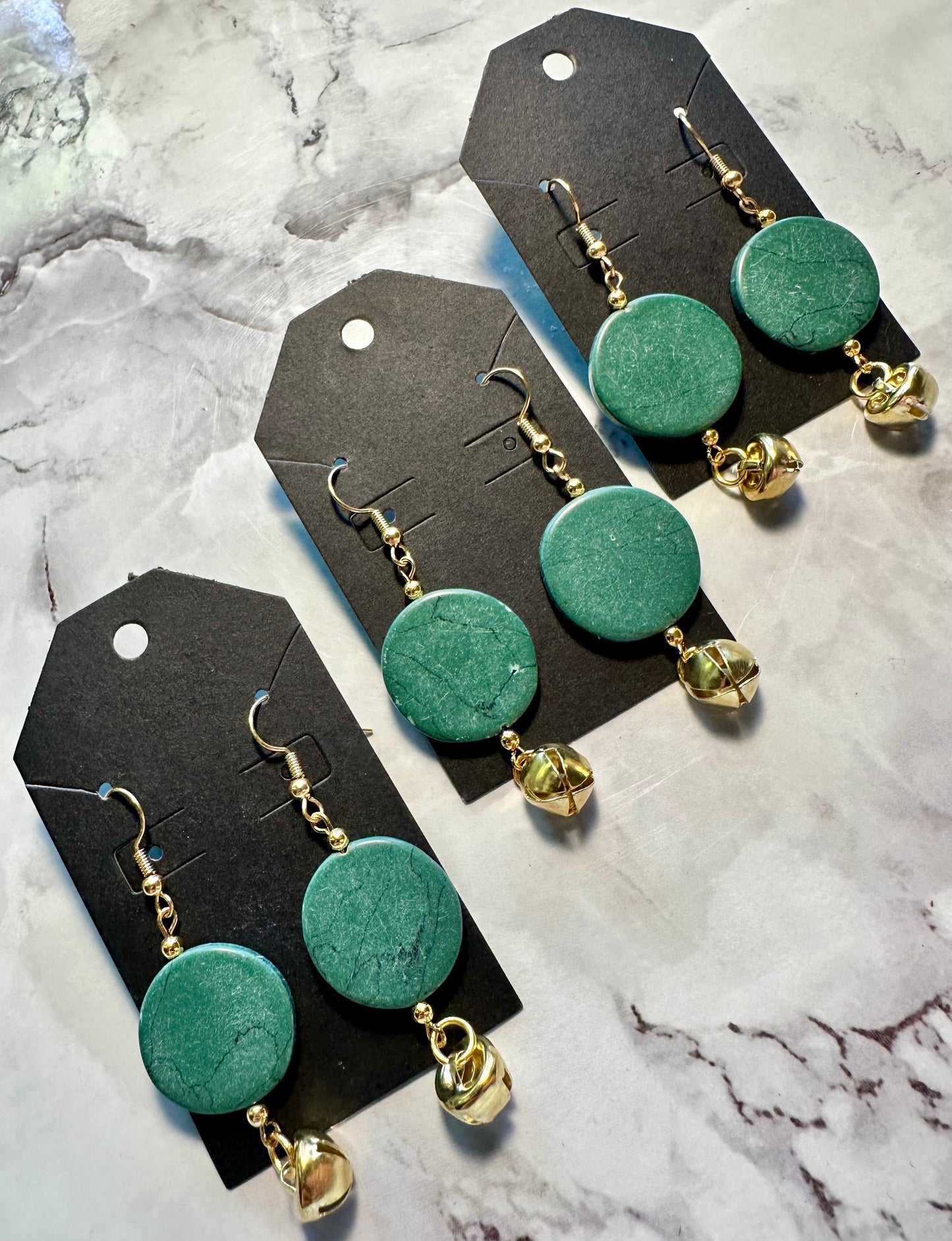 Stone washed earrings