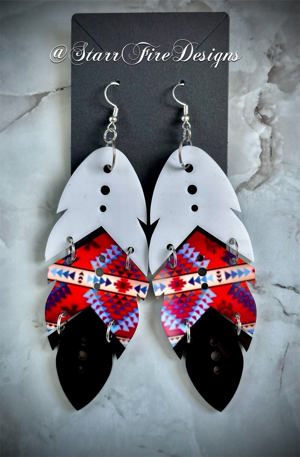 Acrylic Feather Earrings