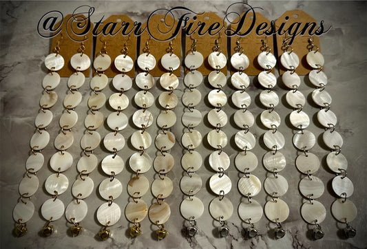 8 Tier Shell Disc Earrings