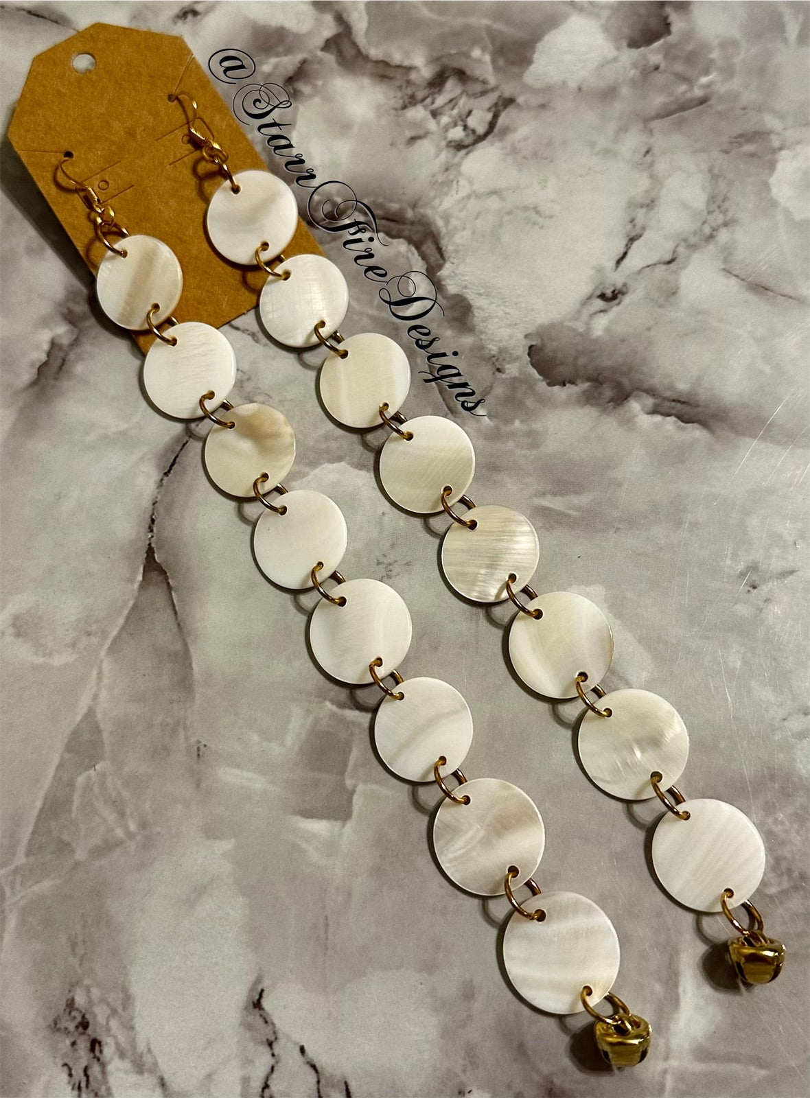 8 Tier Shell Disc Earrings