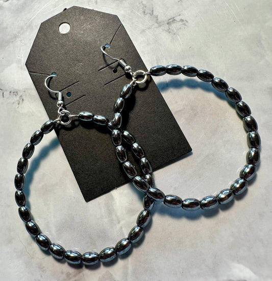 Hematite hoops