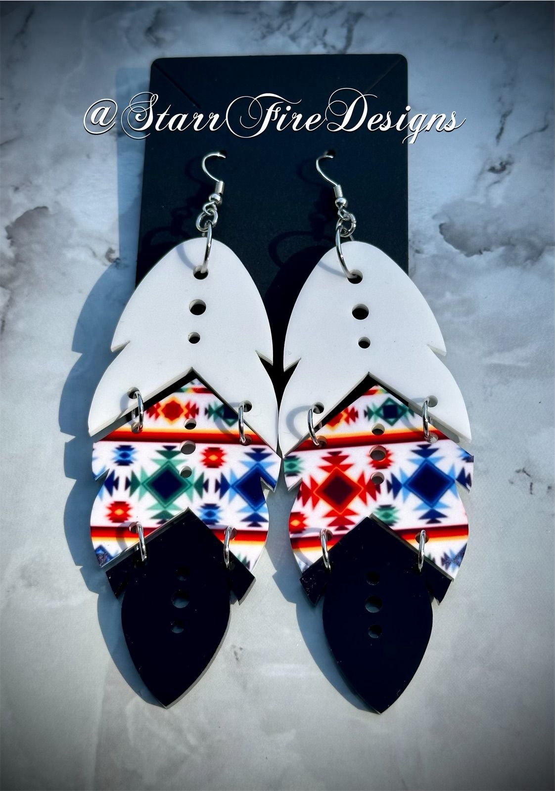 Acrylic Feather Earrings