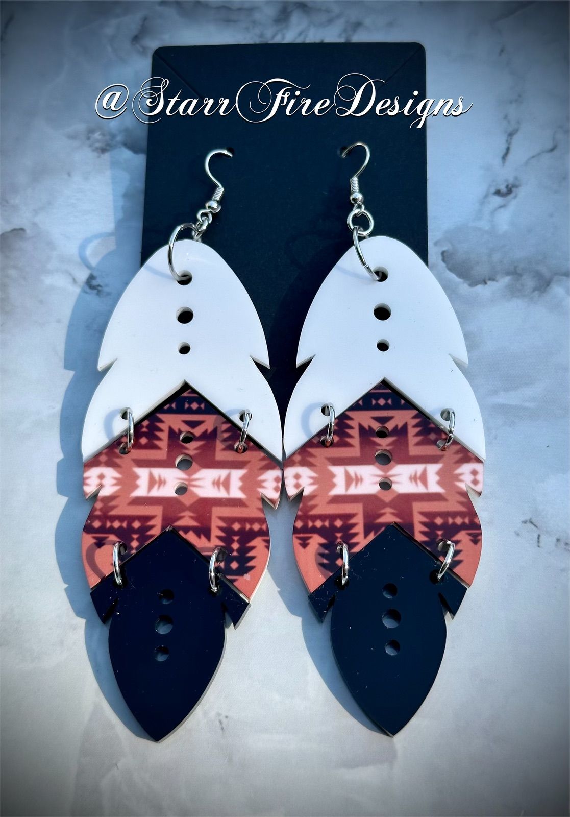 Acrylic Feather Earrings