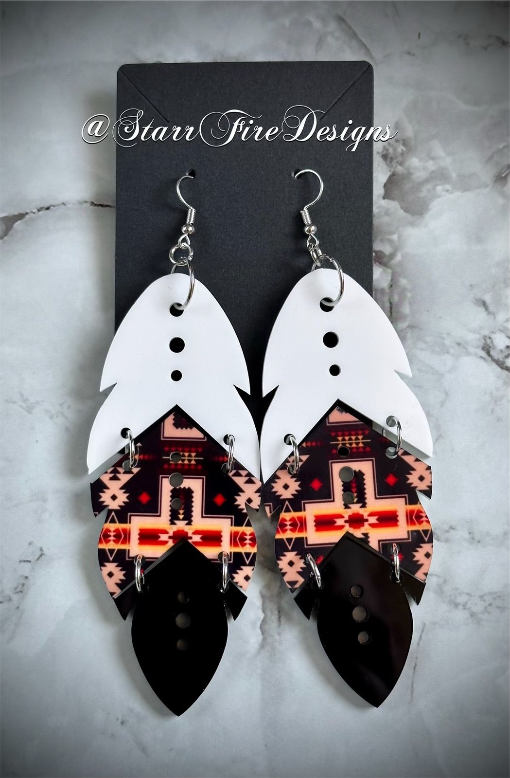 Acrylic Feather Earrings