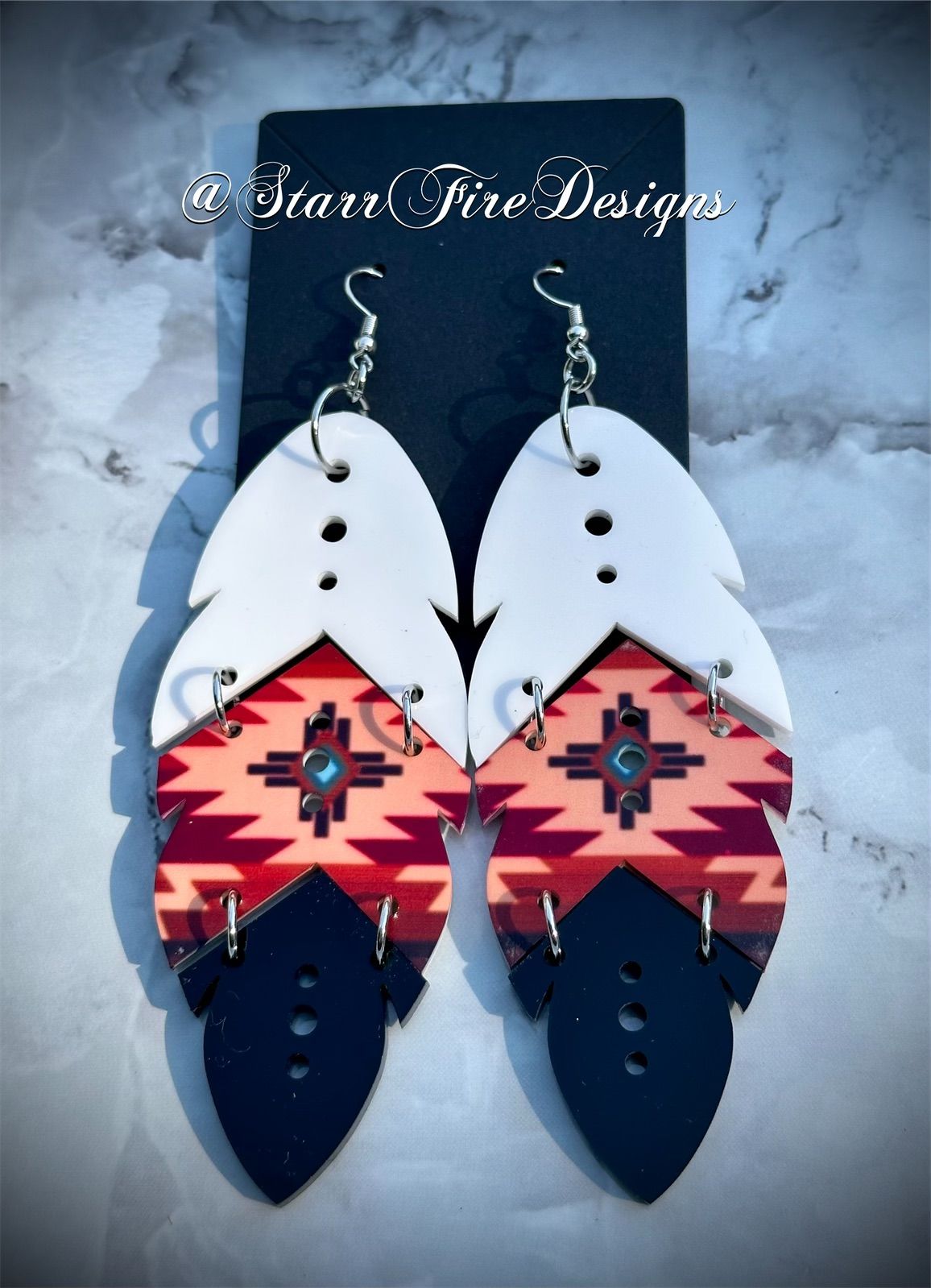 Acrylic Feather Earrings